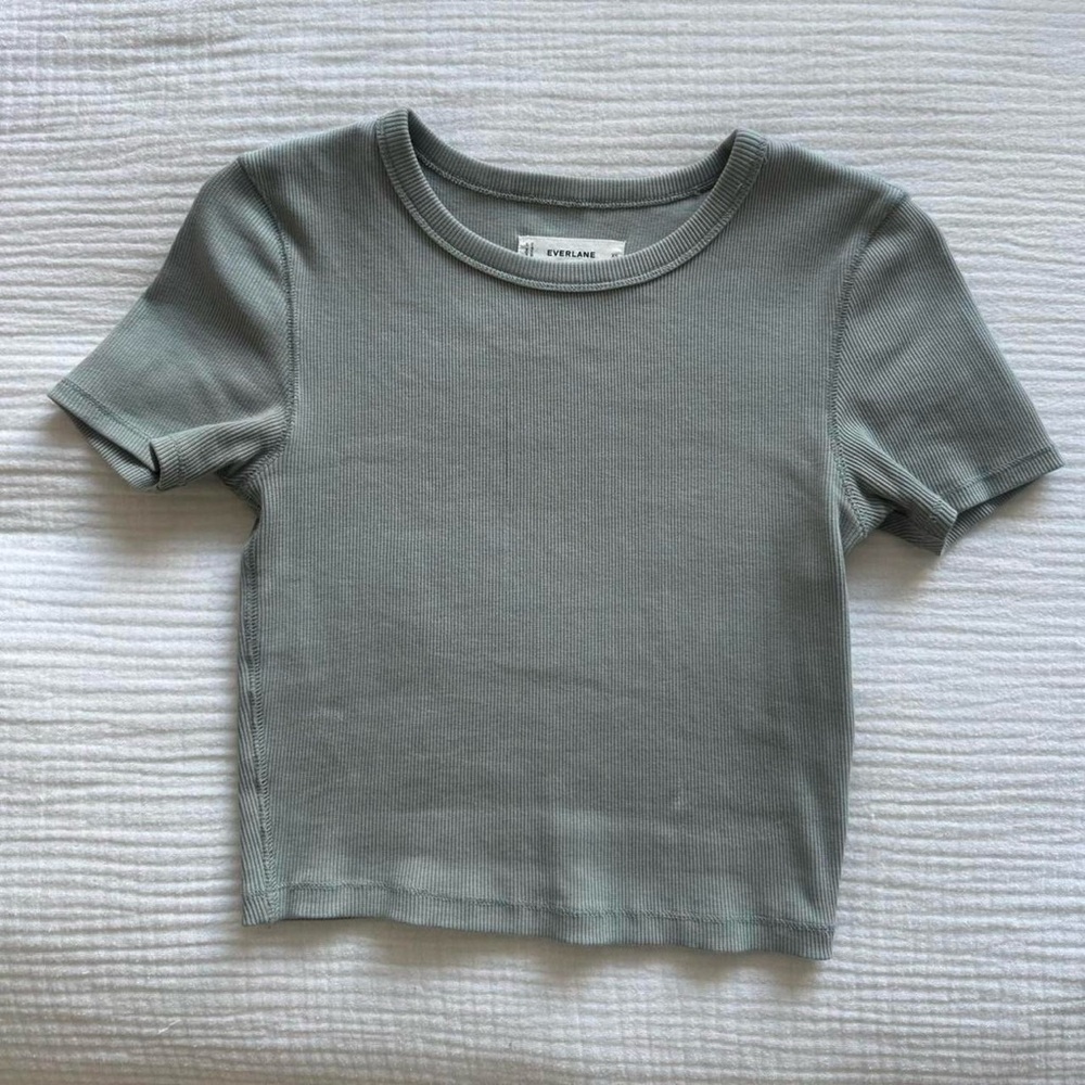 Everlane 90’s Baby Tee in Sage green